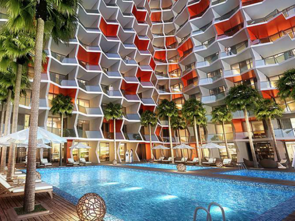 Binghatti Stars in Dubai Silicon Oasis Swimming Pool 584x438 1
