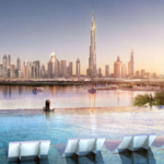 The Grand at Dubai Creek Harbour Pool Area with Stunning Views